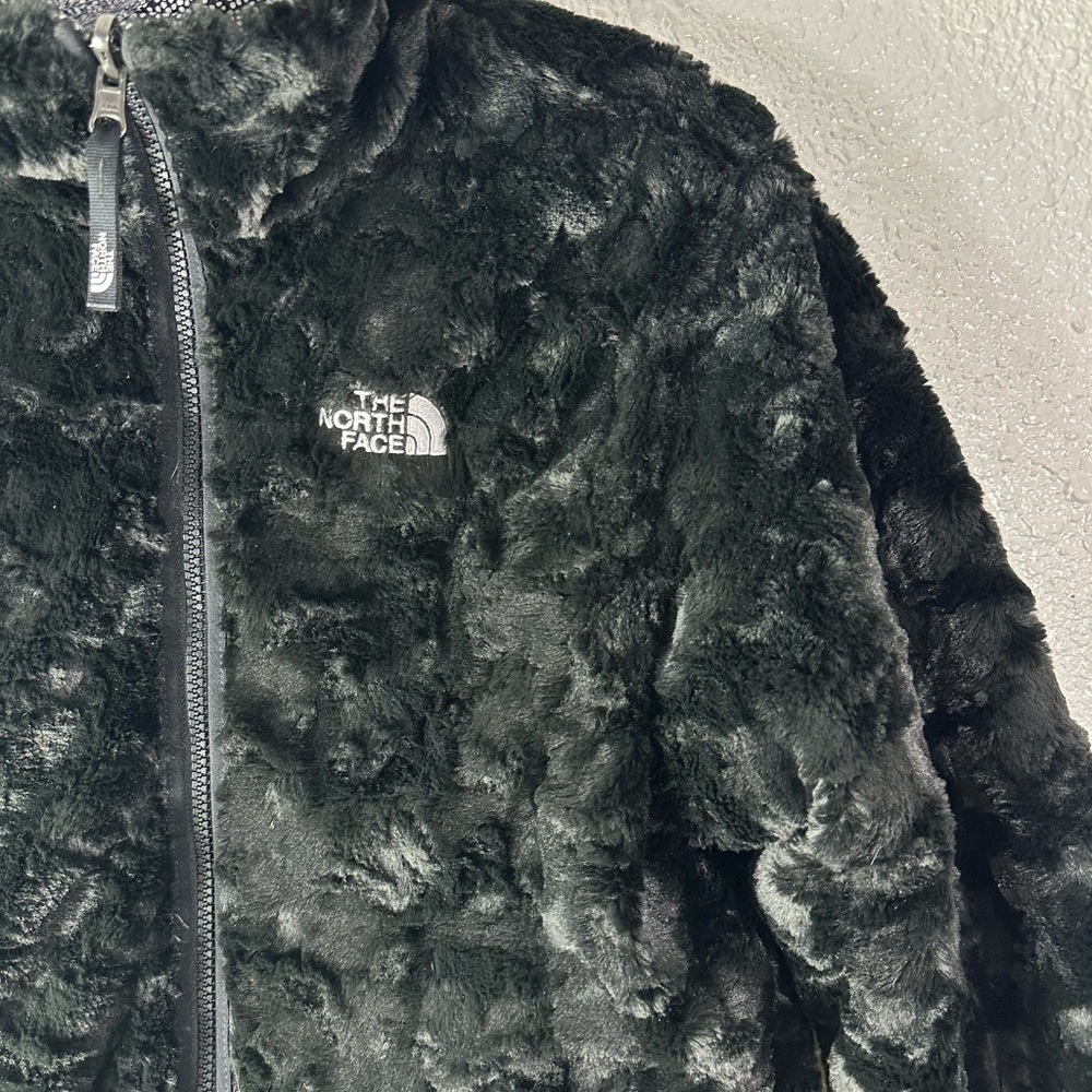 The North Face Mossbud Teddy Reversible Puff Black Jacket Size Girls XL - Picture 6 of 7